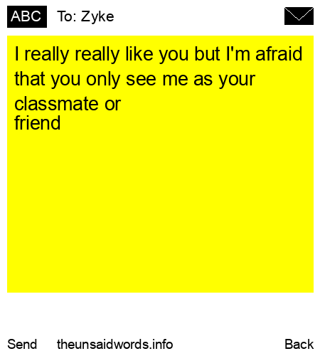 unsent message to Zyke