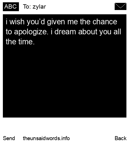 unsent message to zylar