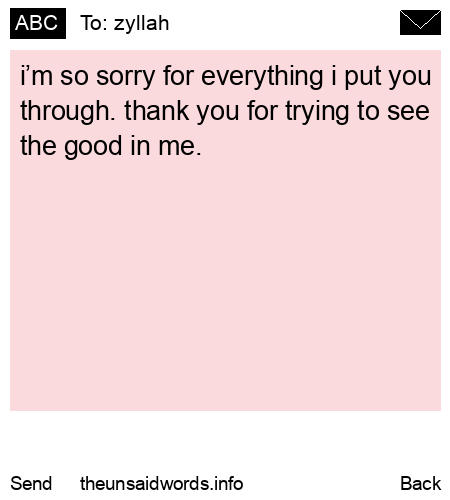 unsent message to zyllah
