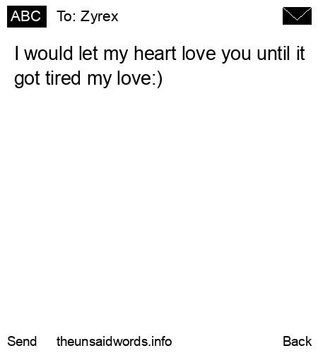unsent message to Zyrex